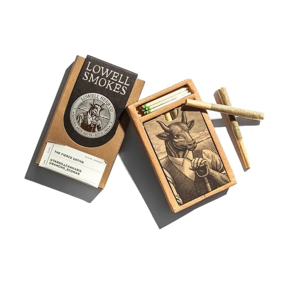 Custom Printed Hemp Pre Roll Joint Boxes Wholesale Empty Luxury Pre-Roll Box Packaging With Matches