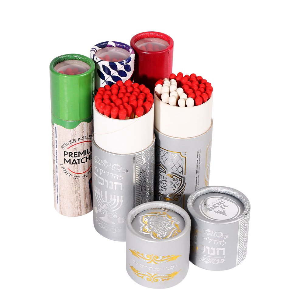 Long Matchsticks Design Paper Packaging Different Matches Tips Colors Custom Match Box with Matches