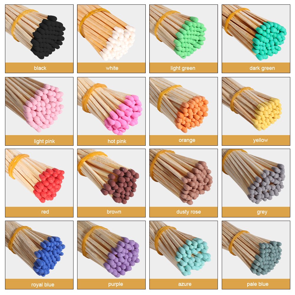 Long Matchsticks Design Paper Packaging Different Matches Tips Colors Custom Match Box with Matches