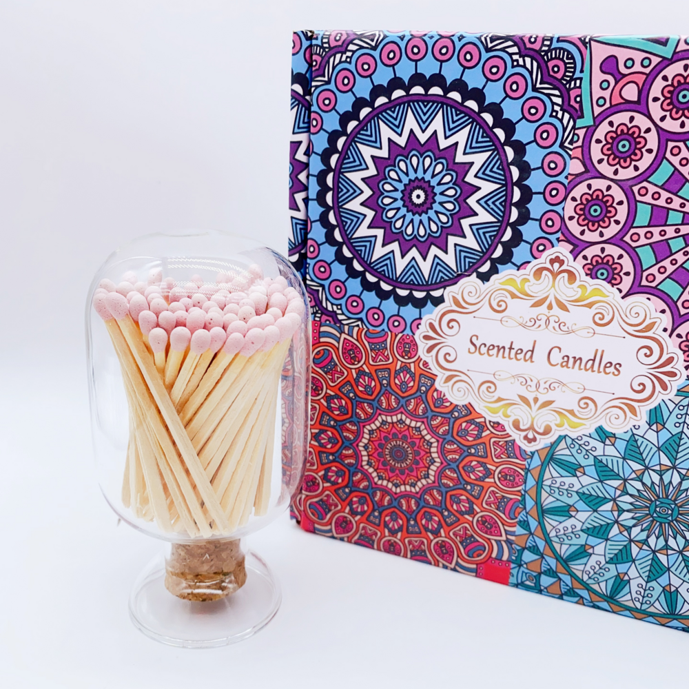 Custom Safety Matches In Bulk Luxury Coloured Matchsticks Glass Bottle With Logo Long Wood Matches