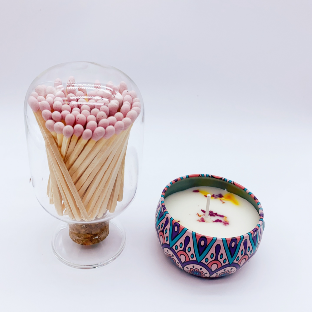 Custom Safety Matches In Bulk Luxury Coloured Matchsticks Glass Bottle With Logo Long Wood Matches