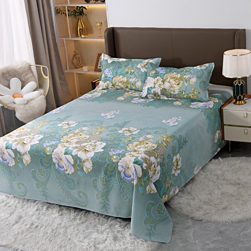 Wholesale 100% polyester Factory Supplier Microfiber Bed Sheet Set Printed Flat Bed Sheet