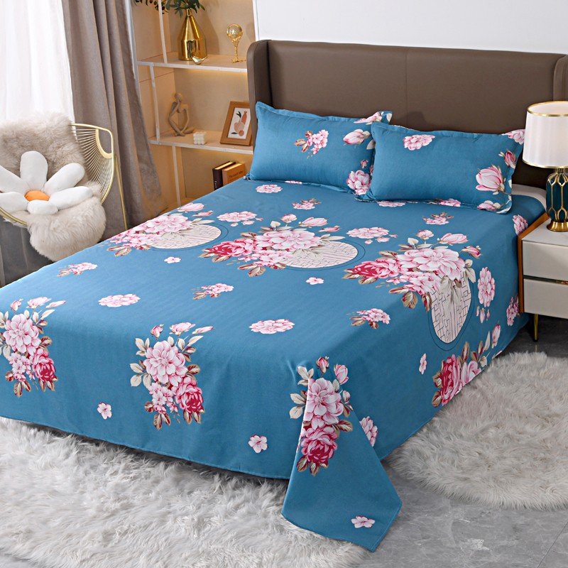 Wholesale 100% polyester Factory Supplier Microfiber Bed Sheet Set Printed Flat Bed Sheet