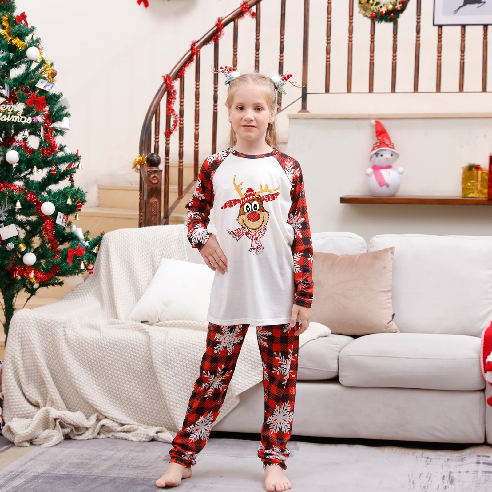 2024 New Year Red Green Striped Crutch Xmas Pyjamas Pjs Set Long Sleeve Family Matching Christmas Pajamas