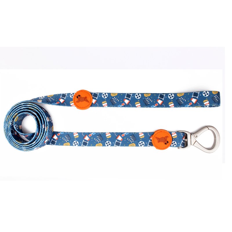 Oem pet supplier custom design pet collar with matching leash harness dog harness set