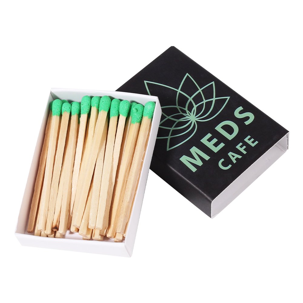 Wholesale Green Match Stick And Matchbox Design Paper Packaging Printing Matches box with Logo