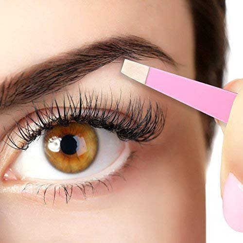 Wholesale Professional Quality Baby Pink Beauty Tweezers Set Sustainable Stainless Steel Slanted and Pointed Eyebrow Tweezers and Scissors