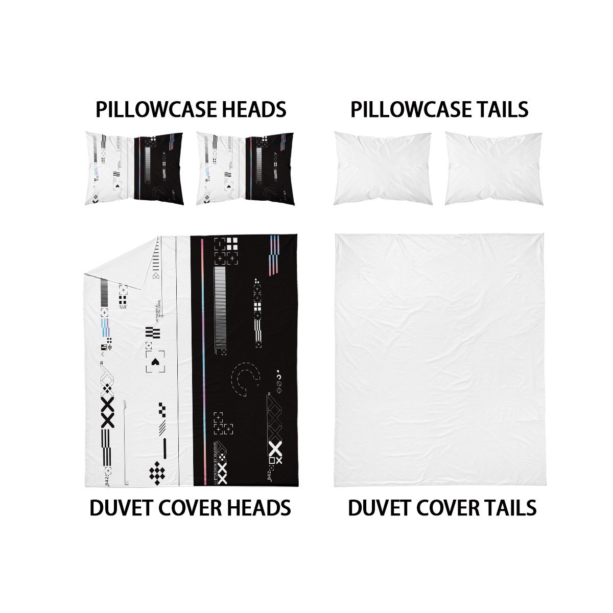 Factory wholesale bedding digital printing three-piece quilt cover pillowcase can be customized logo