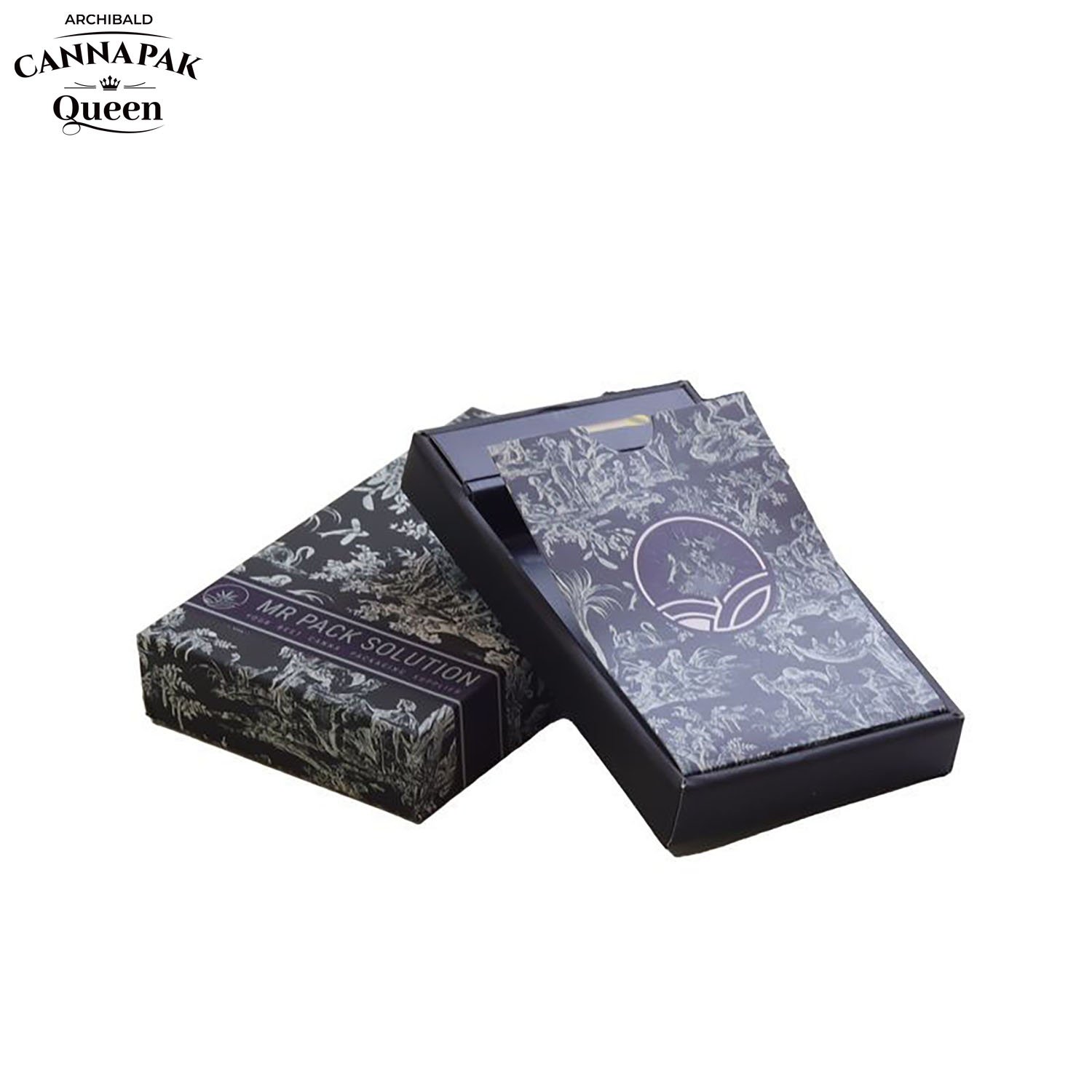 Archibald Exported Good Quality Tobacco Box Child Resistant Magnetic Flip Drawer Pre Roll Pack Box With Matchbox