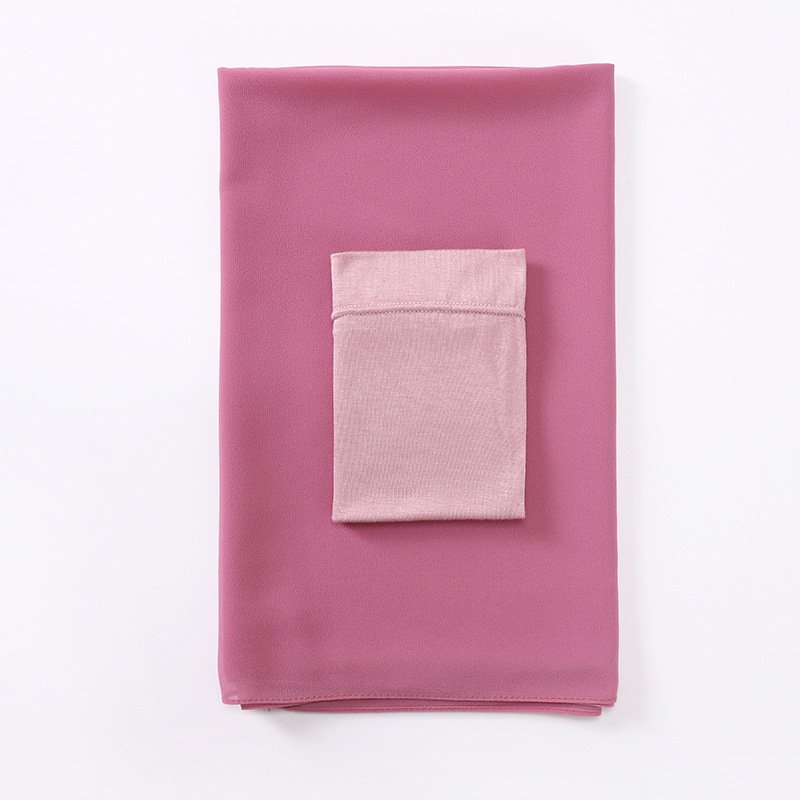 Two Piece Set Chiffon Hijab And Matching Undercap Chiffon Scarf With Matching Underscarf Scarves Shawls For Women