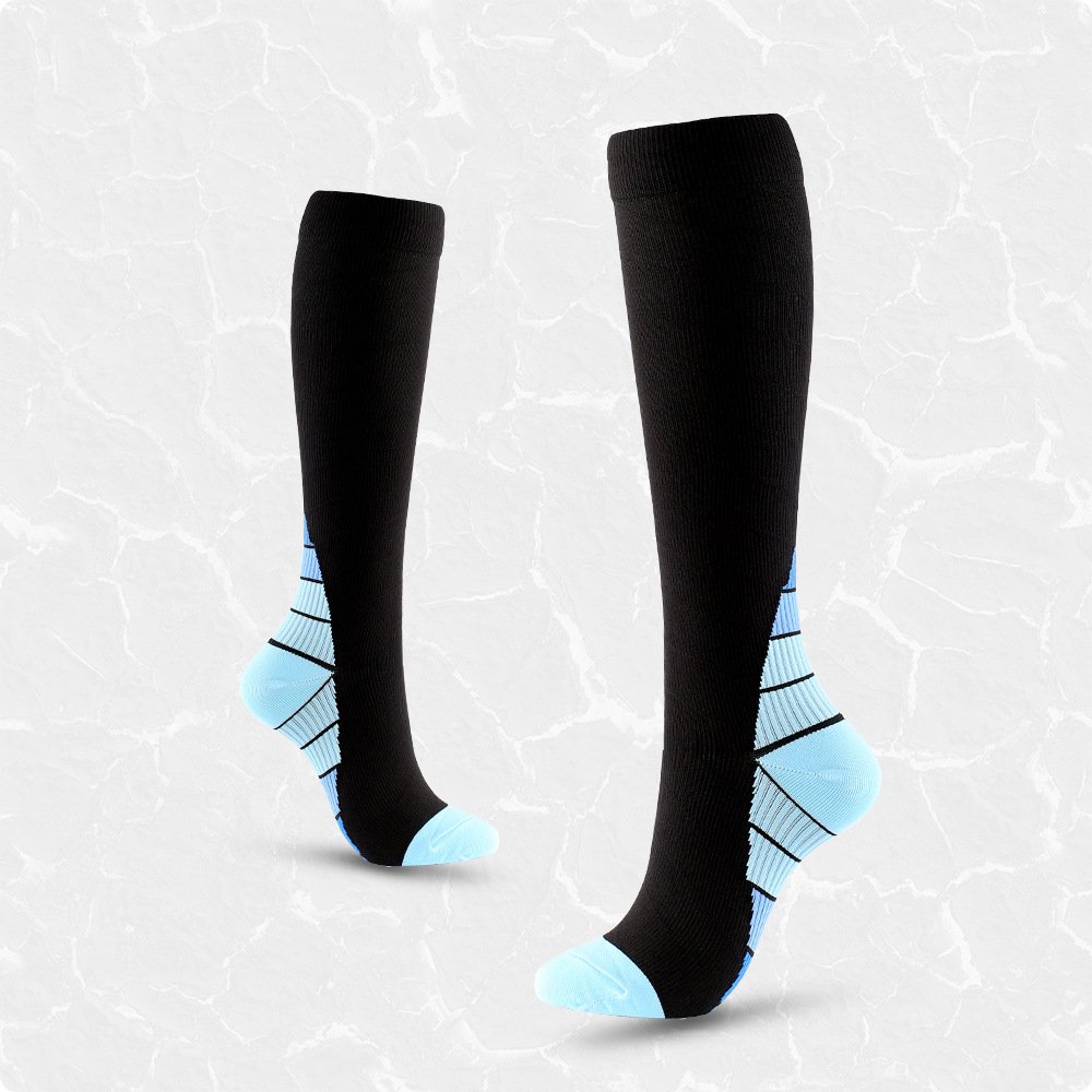 Xiangyi High Elastic Sport Athletic Football Pressure Compressed Compression Color Elite Men's Training Match Socks Custom Logo