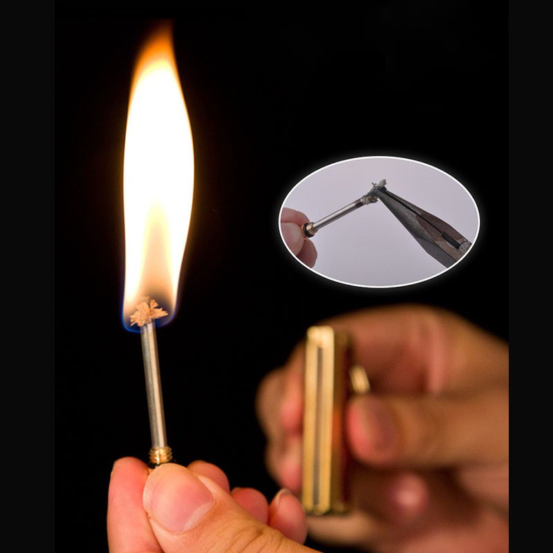 Outdoor camping Retro waterproof metal matches oil lighters for gifts