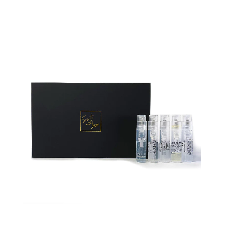 Full Color Printing Fragrance Box Perfume Experience Set Packaging 157gsm Specialty Paper Match Box Style Packaging