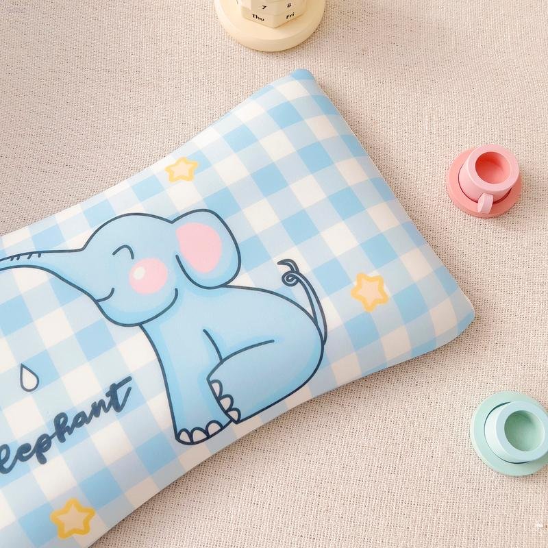 Bedding Set 2024 New Class A Cartoon Cool Skin-friendly Pillowcase Straight Side Water Spray Elephant