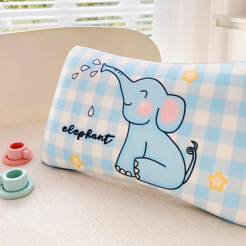 Bedding Set 2024 New Class A Cartoon Cool Skin-friendly Pillowcase Straight Side Water Spray Elephant