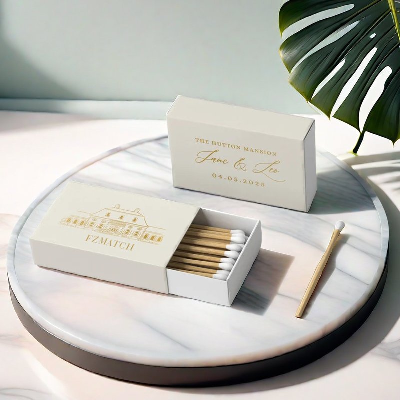 Luxury Matches In Glass Jar With Logo High Quality Colored Matches Safety personalized Long safety Matches