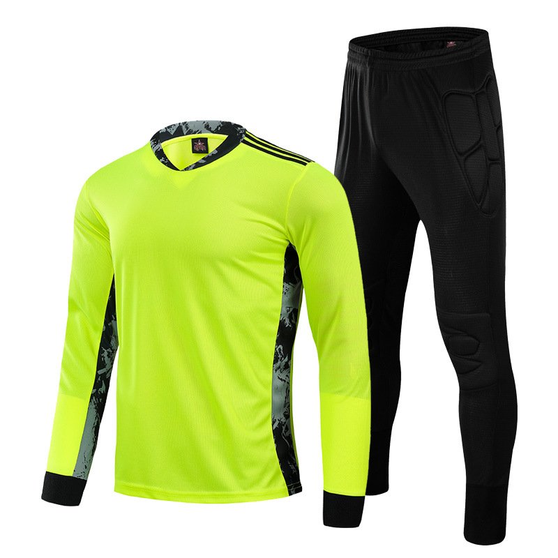 Custom Design Men Soccer Goalkeeper Uniform Polyester men's long sleeved football training match goalkeeper's clothes