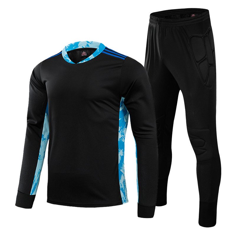 Custom Design Men Soccer Goalkeeper Uniform Polyester men's long sleeved football training match goalkeeper's clothes