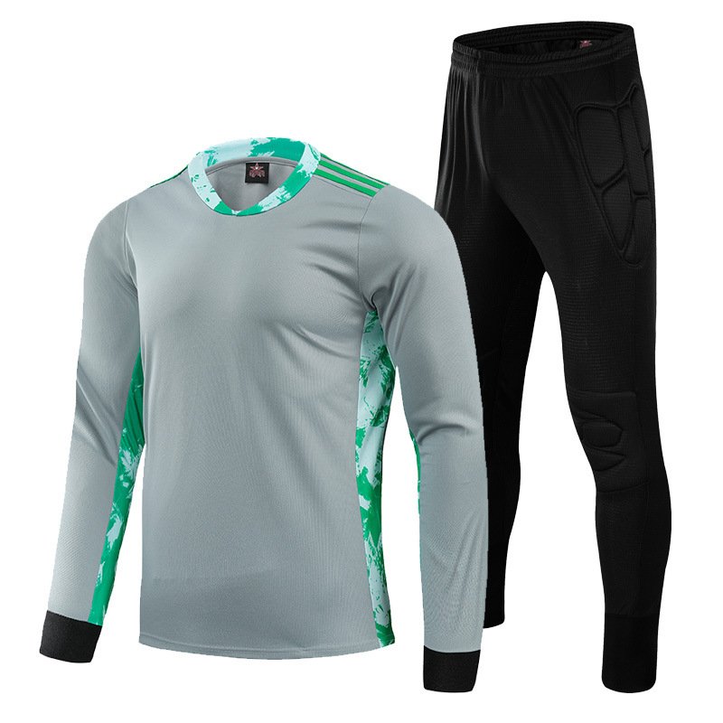 Custom Design Men Soccer Goalkeeper Uniform Polyester men's long sleeved football training match goalkeeper's clothes