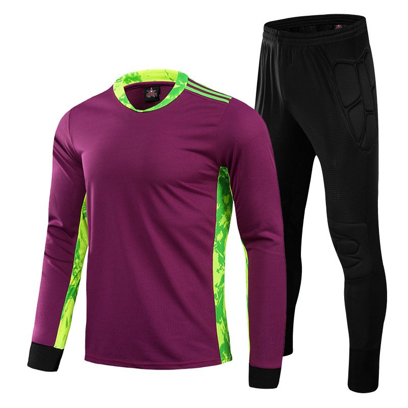 Custom Design Men Soccer Goalkeeper Uniform Polyester men's long sleeved football training match goalkeeper's clothes