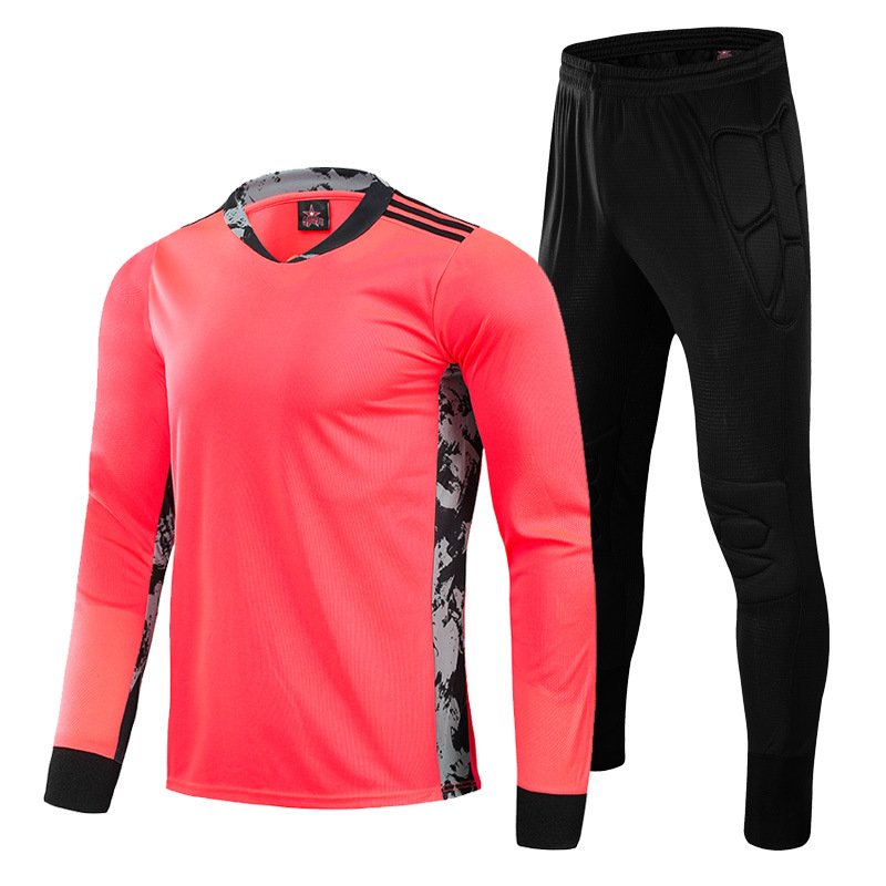 Custom Design Men Soccer Goalkeeper Uniform Polyester men's long sleeved football training match goalkeeper's clothes