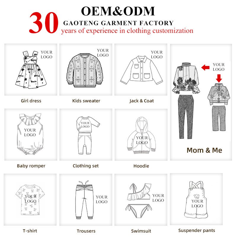 OEM children's clothing fashion mom and me summer dresses family matching outfits for any occasion