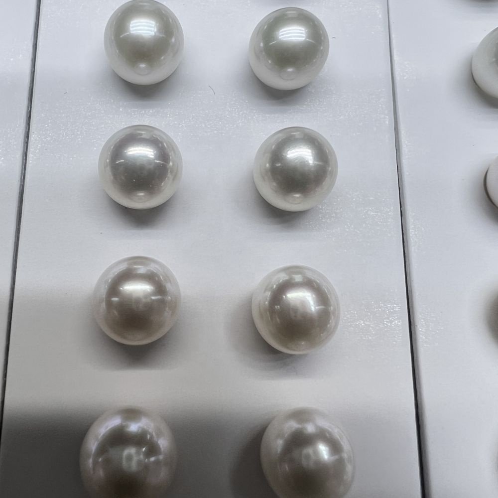 Wholesale 7-7.5mm perfect round AAAAA grade Matched pearls pair freshwater pearls DIY jewelry beads no holes