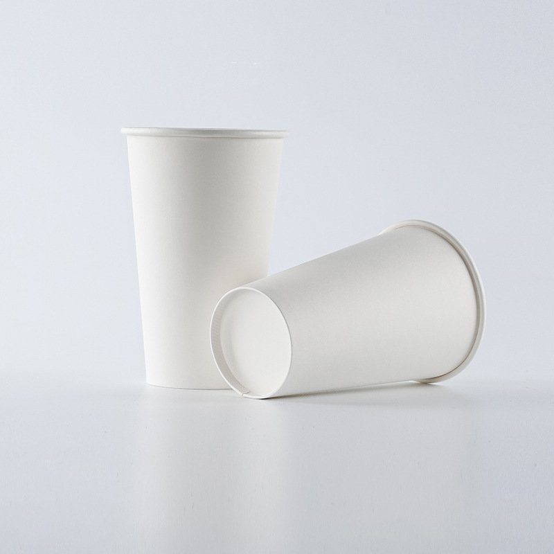 Custom logo disposable 8oz 12oz 16oz 22oz single wall paper coffee cups with lid