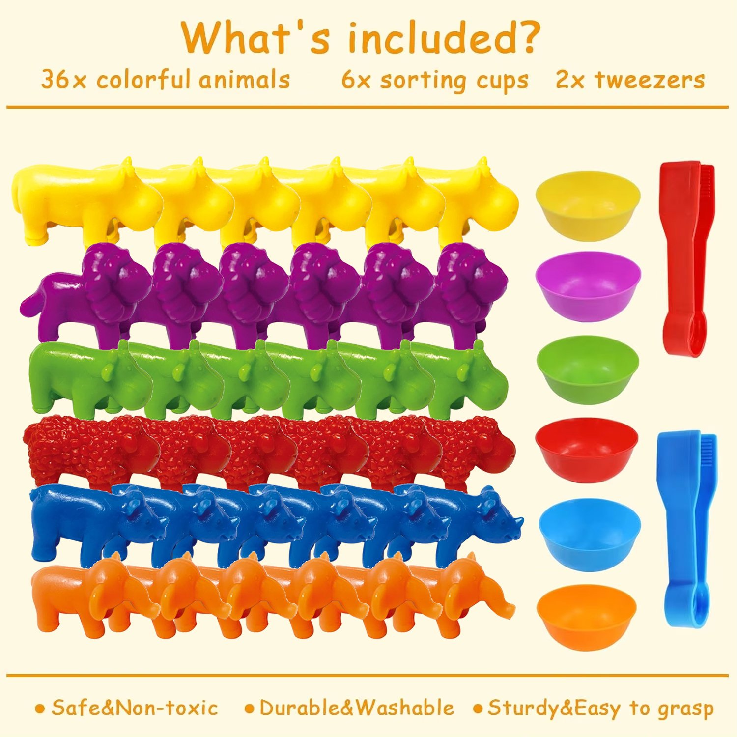 Counting dinosaur toys matching games with sorting educational sensory montessori STEM toy sets for kids