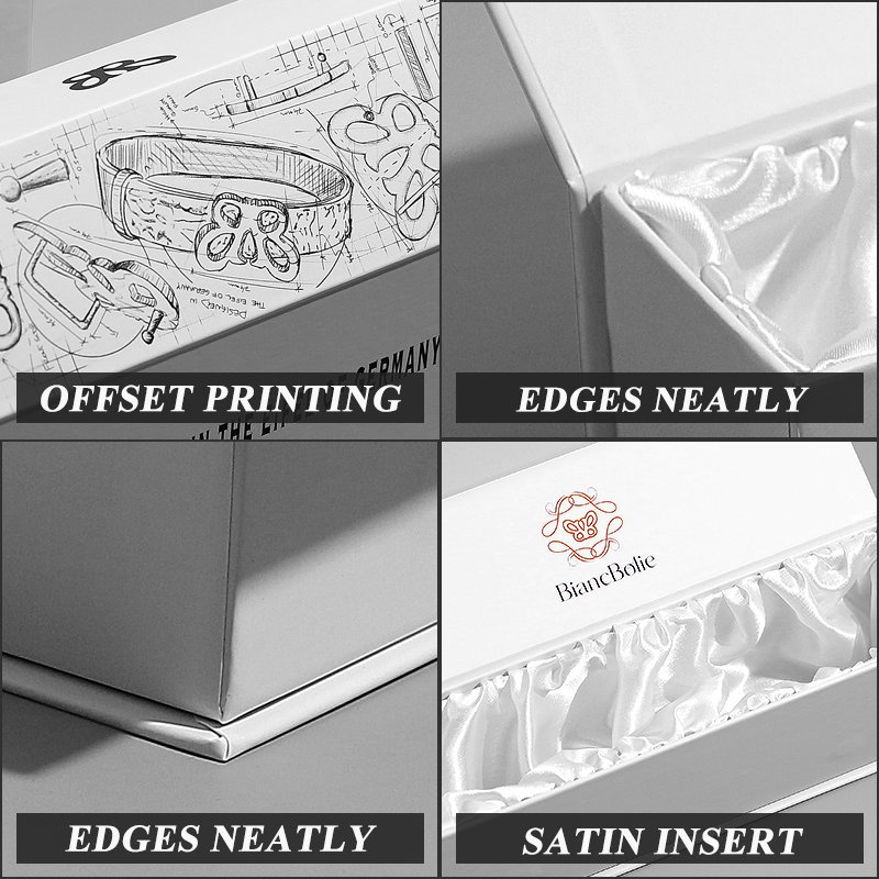 Custom Set of Mailer Shipping Box Add Rectangle Book Shape White Folding Magnetic Gift Box with Insert
