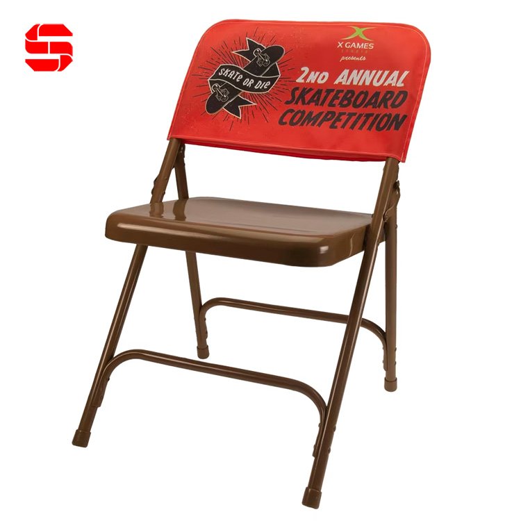 Custom Printed Stretch Chair Back Covers Meeting Room Seat Marketing Stadium Theater Party Wedding Chair Back Cover for Events