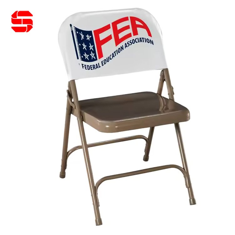 Custom Printed Stretch Chair Back Covers Meeting Room Seat Marketing Stadium Theater Party Wedding Chair Back Cover for Events