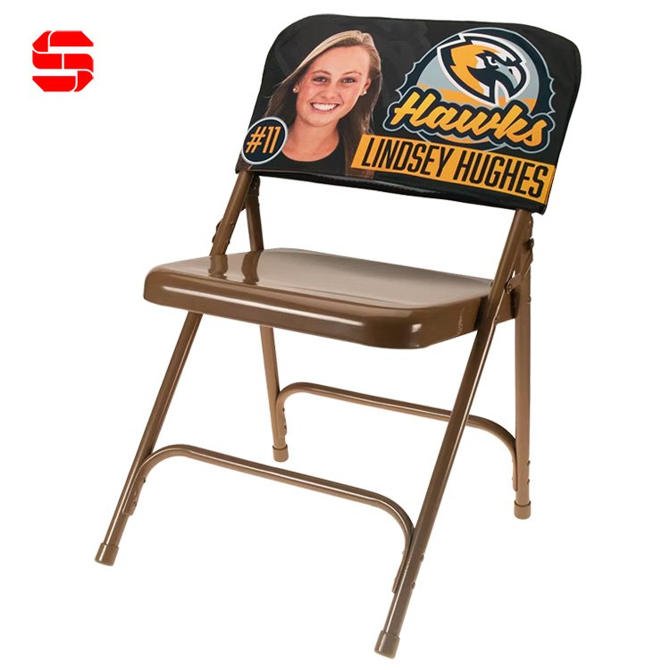 Custom Printed Stretch Chair Back Covers Meeting Room Seat Marketing Stadium Theater Party Wedding Chair Back Cover for Events