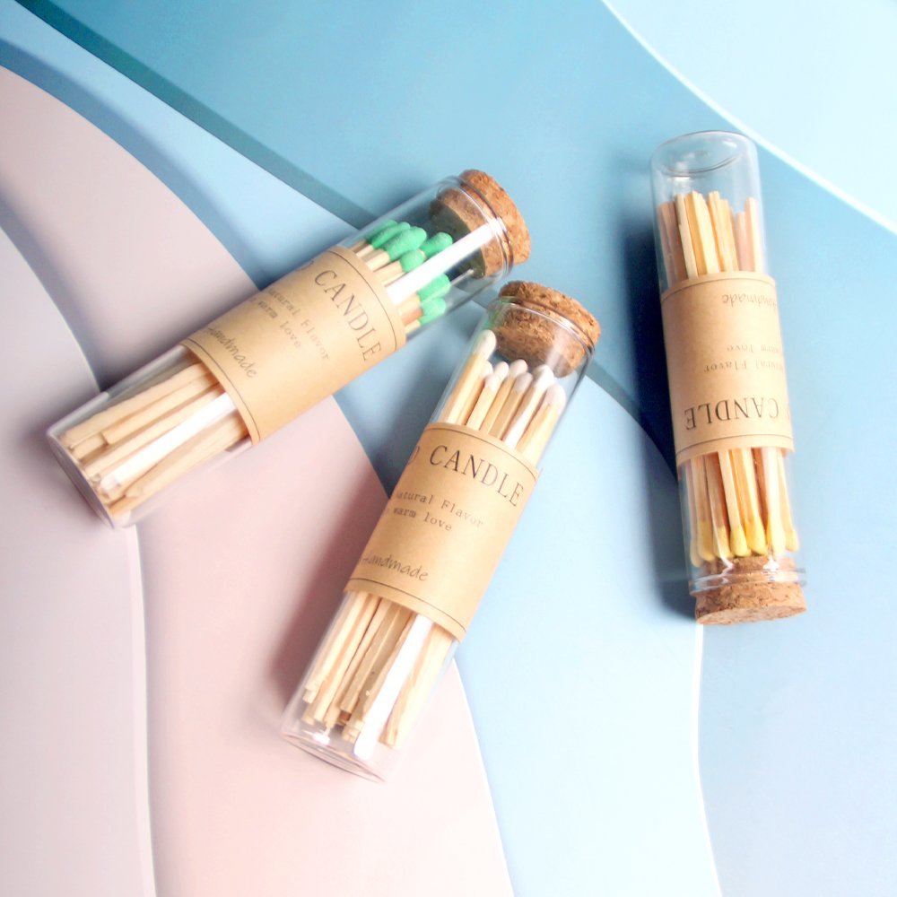 2024Match Sticks Customized Match Glass Jar Match In Bottle For Aromatherapy/Candle