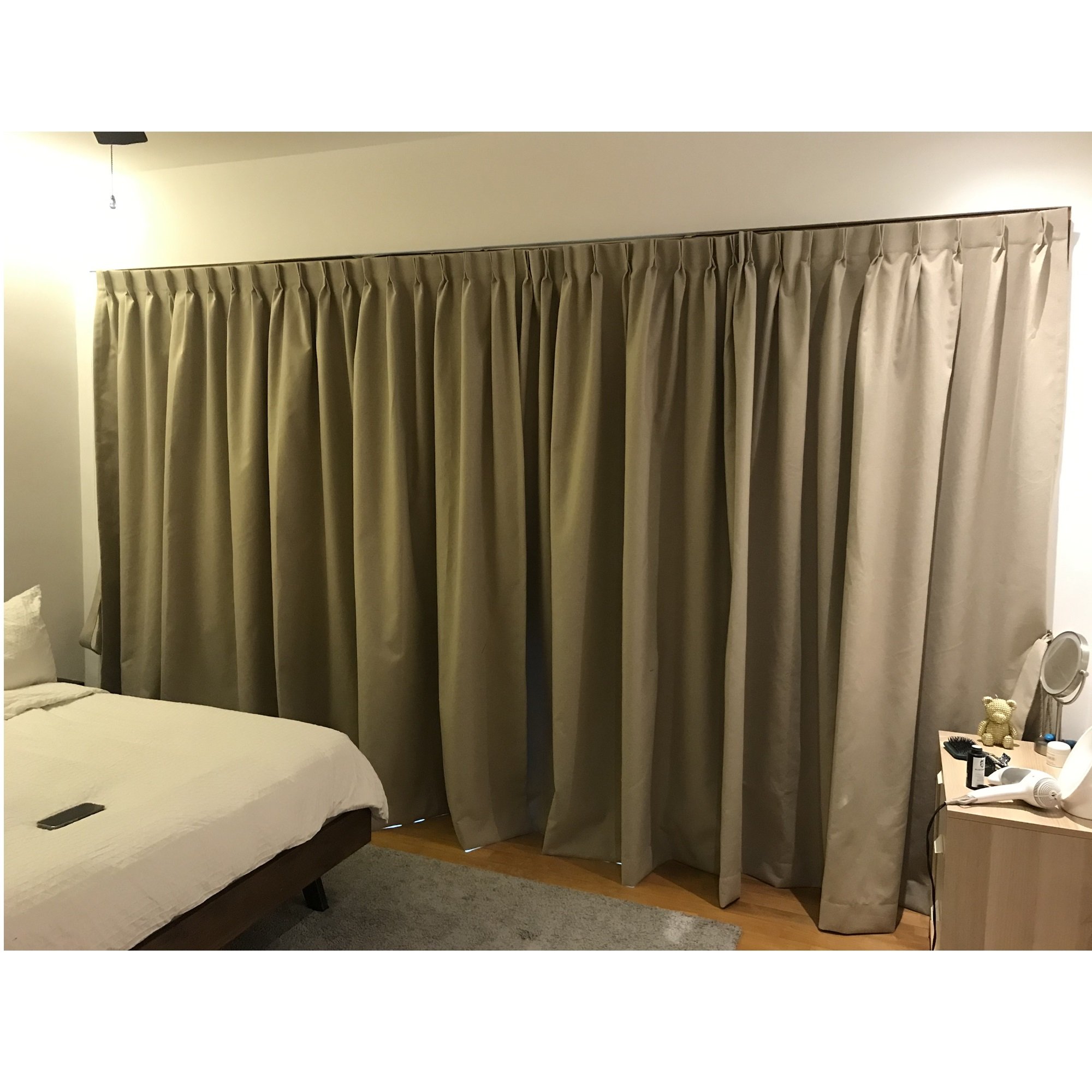 Handmade All-Season Traditional Style Blackout Curtains General Pleat Design Biparting Open Ceiling Installation Office Bedroom