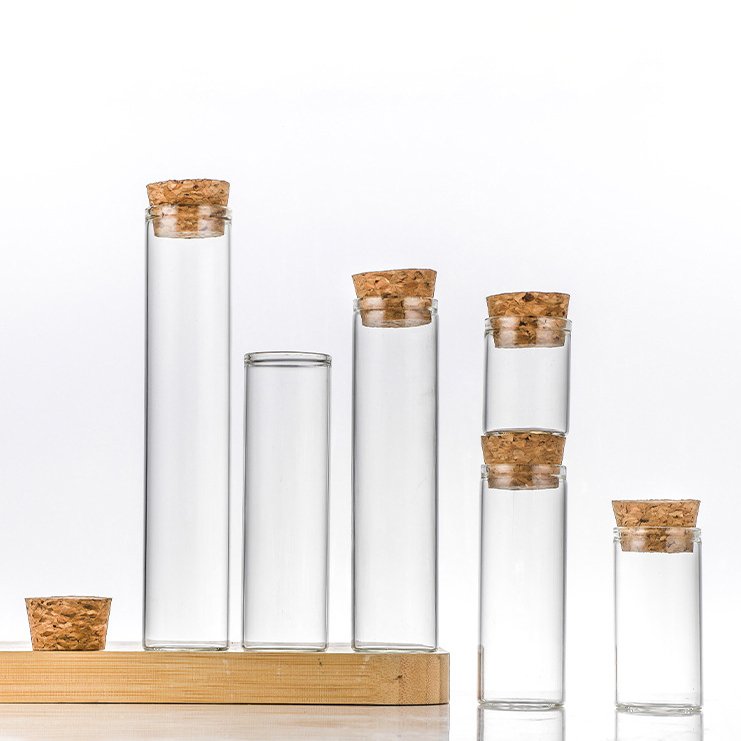 Wholesale Mini Wishing Bottle 15ml 30ml 40ml 50ml 80ml 90ml Small Round Clear Match Storage Glass Vial With Cork Cap