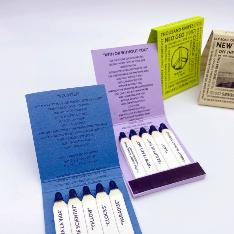 Different Matches Colors Long Matchsticks Design Match Box Custom Paper Matchbook