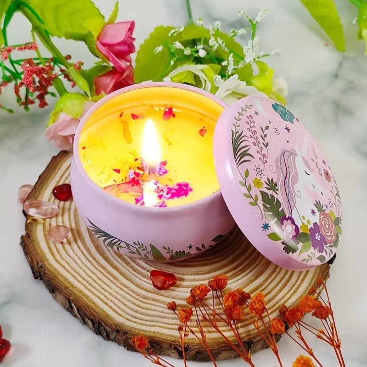 Hot Sales Wholesale Luxury Gift Metal Aroma Tins Jar Candle Natural Soy Wax Scented Candles