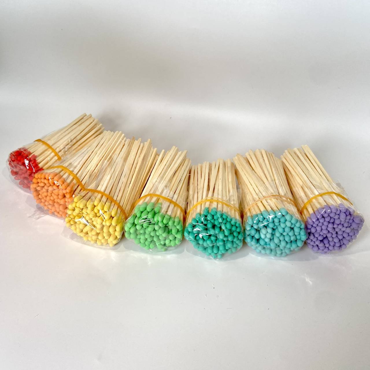 4" candy colorful matches orange tip normal wooden sticks for hotel candle matches