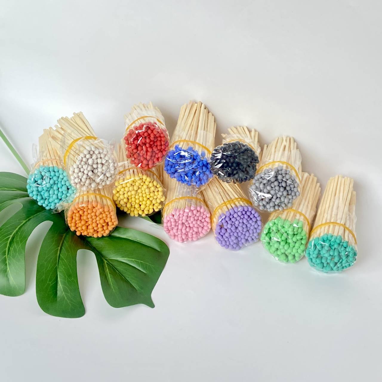 4" candy colorful matches orange tip normal wooden sticks for hotel candle matches