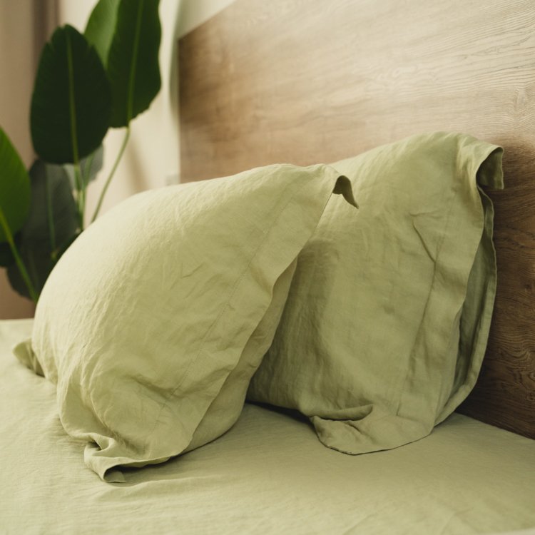 GOTS European 100% linen Preshrunk organic pure Linen bed sheet 180gsm flax linen quilt cover set stone washed bedding