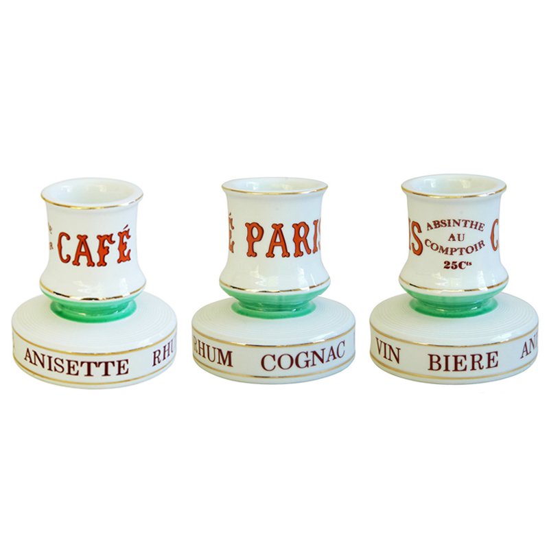 Custom Cafe Paris match stick holder ceramic matchstick holder vintage porcelain match striker
