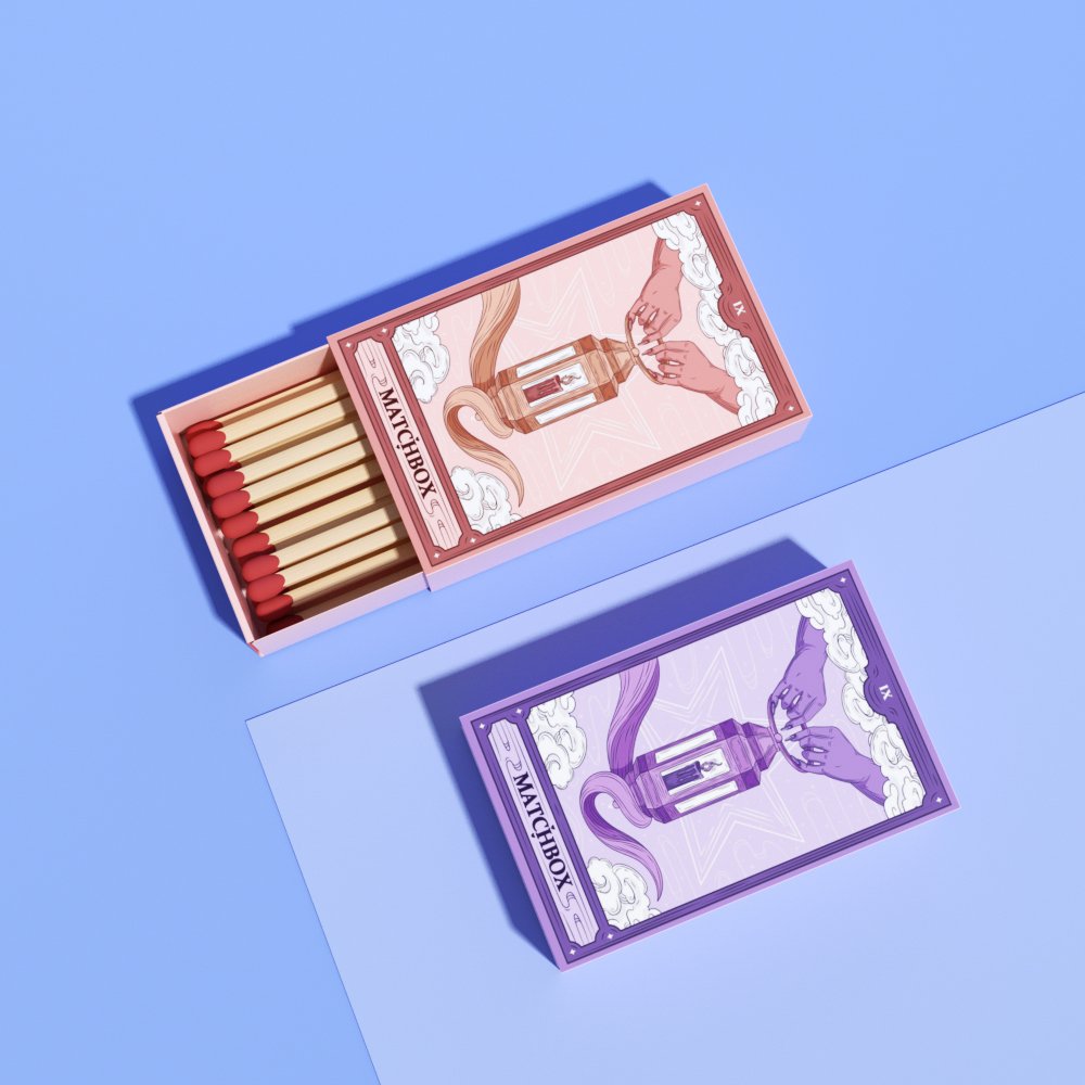 Wholesale Folding Card Matches Paper Box Small Empty Slide Drawer Kraft Paper Wooden Match Stick Packaging Box