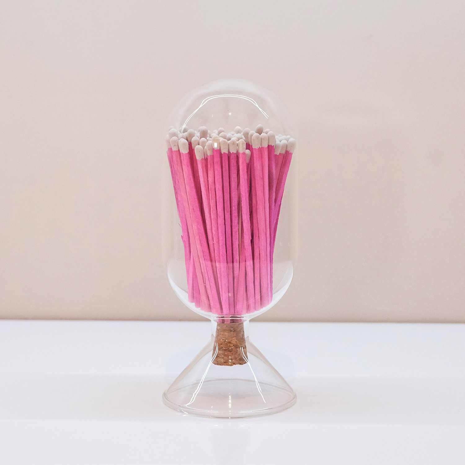 Wholesale Customized Match Decorative Custom Logo Long Wooden Stick Glass Bottle Of matches with logo