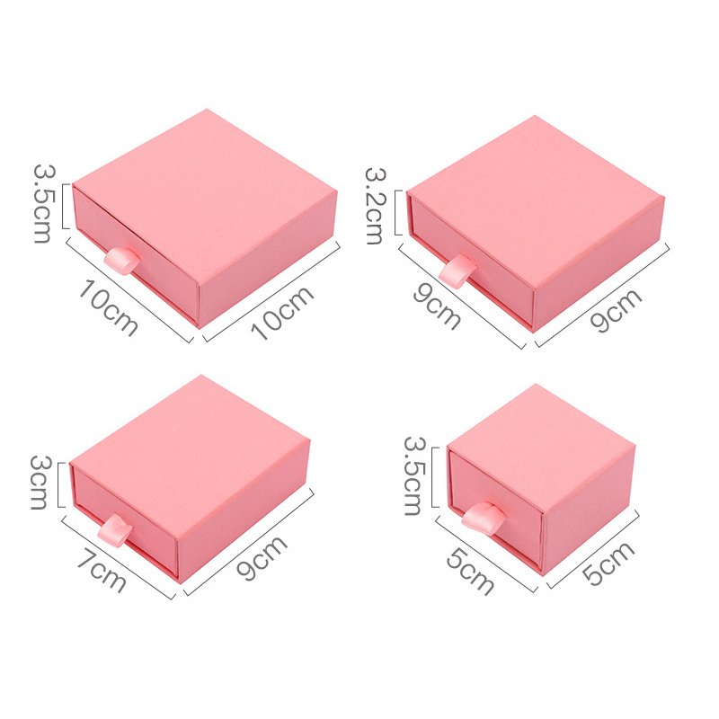 low moq Pink Fashion Custom Slide Out Match Drawer Jewellery Cardboard Paper Gift Craft boxes Small Jewelry Packaging Box