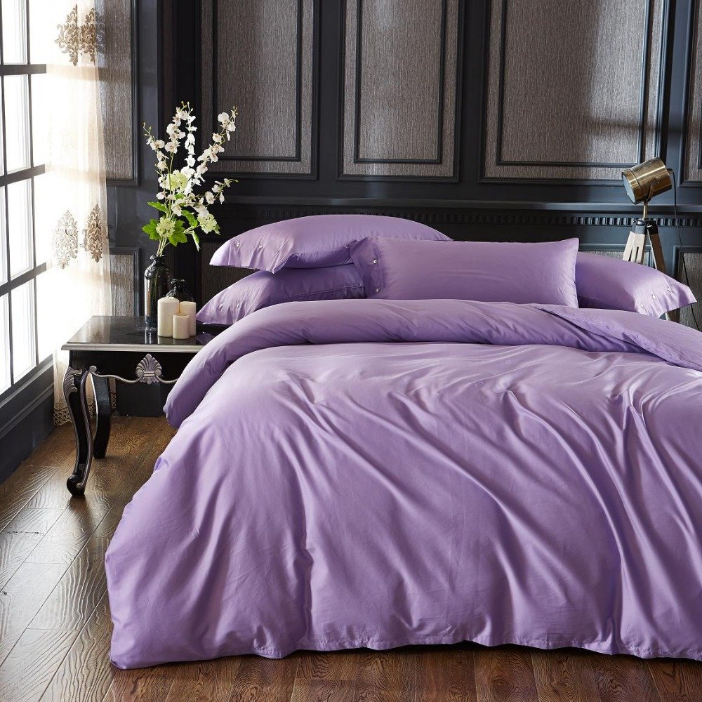 Matching Pillow Shams +FITTED Sheet Ready Made 100% Egypt Cotton Duvet Set, Includes Duvet Cover and 2 Gaga Bedding Set 4 Pcs