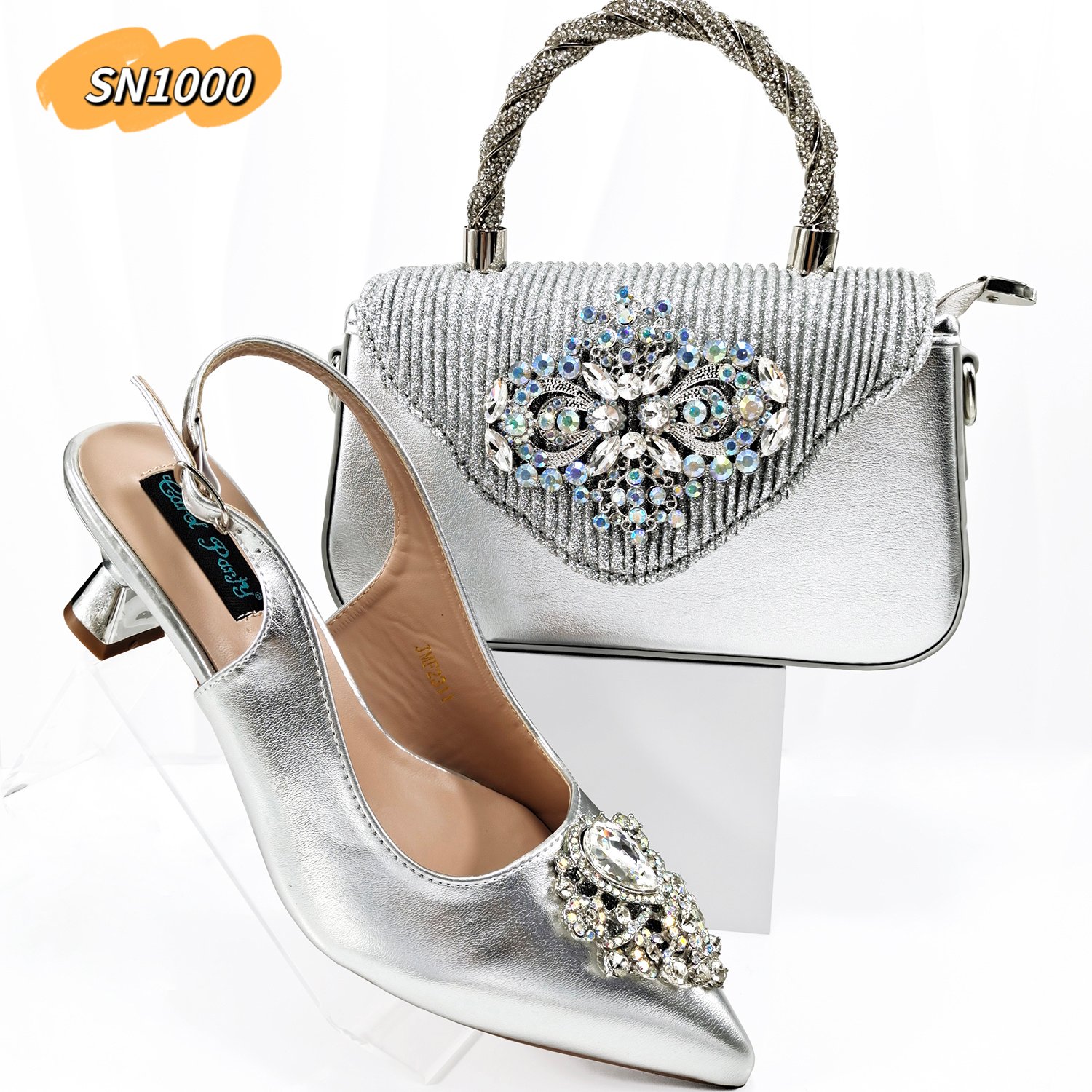 New Coming Multicolor Matching Italian Party Shoes And Bags Set To Matching Women China Factory