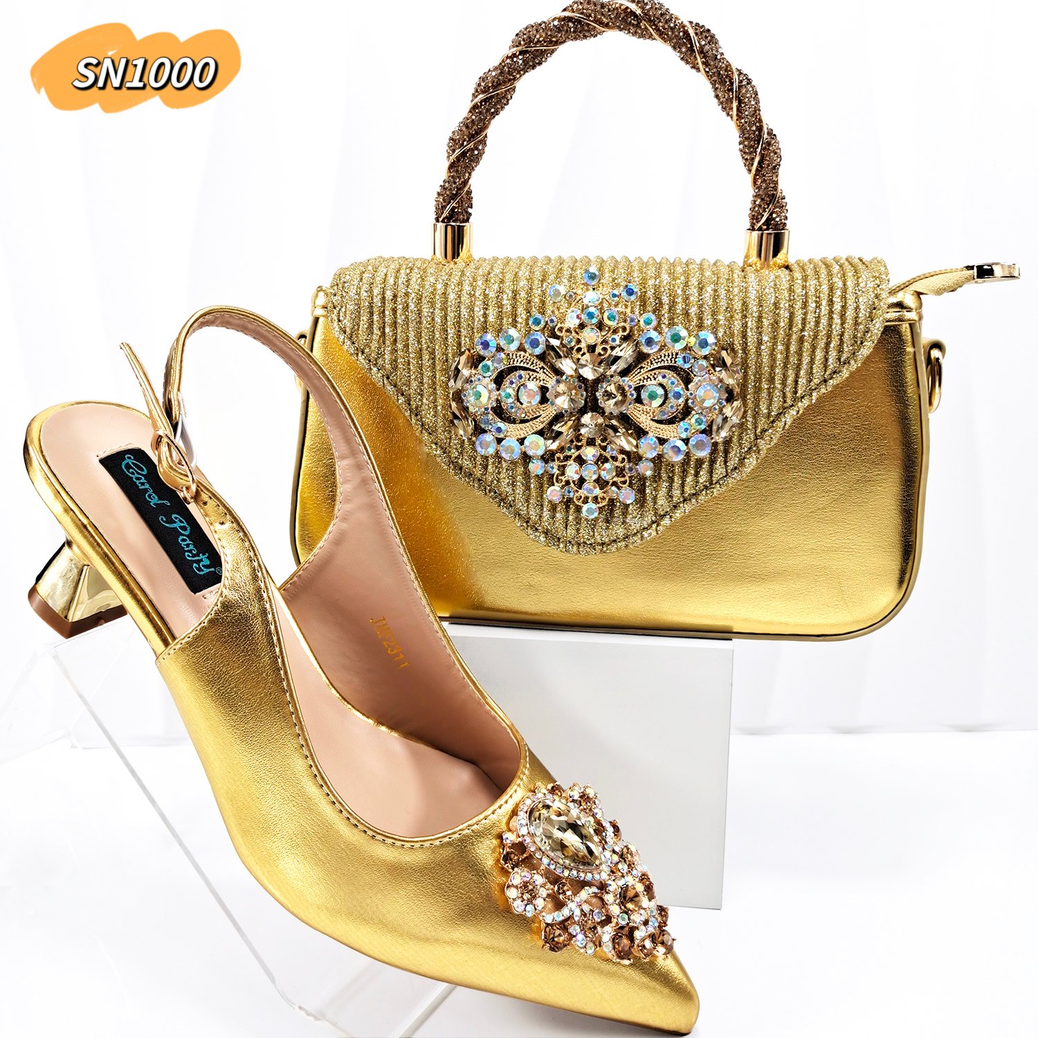 New Coming Multicolor Matching Italian Party Shoes And Bags Set To Matching Women China Factory