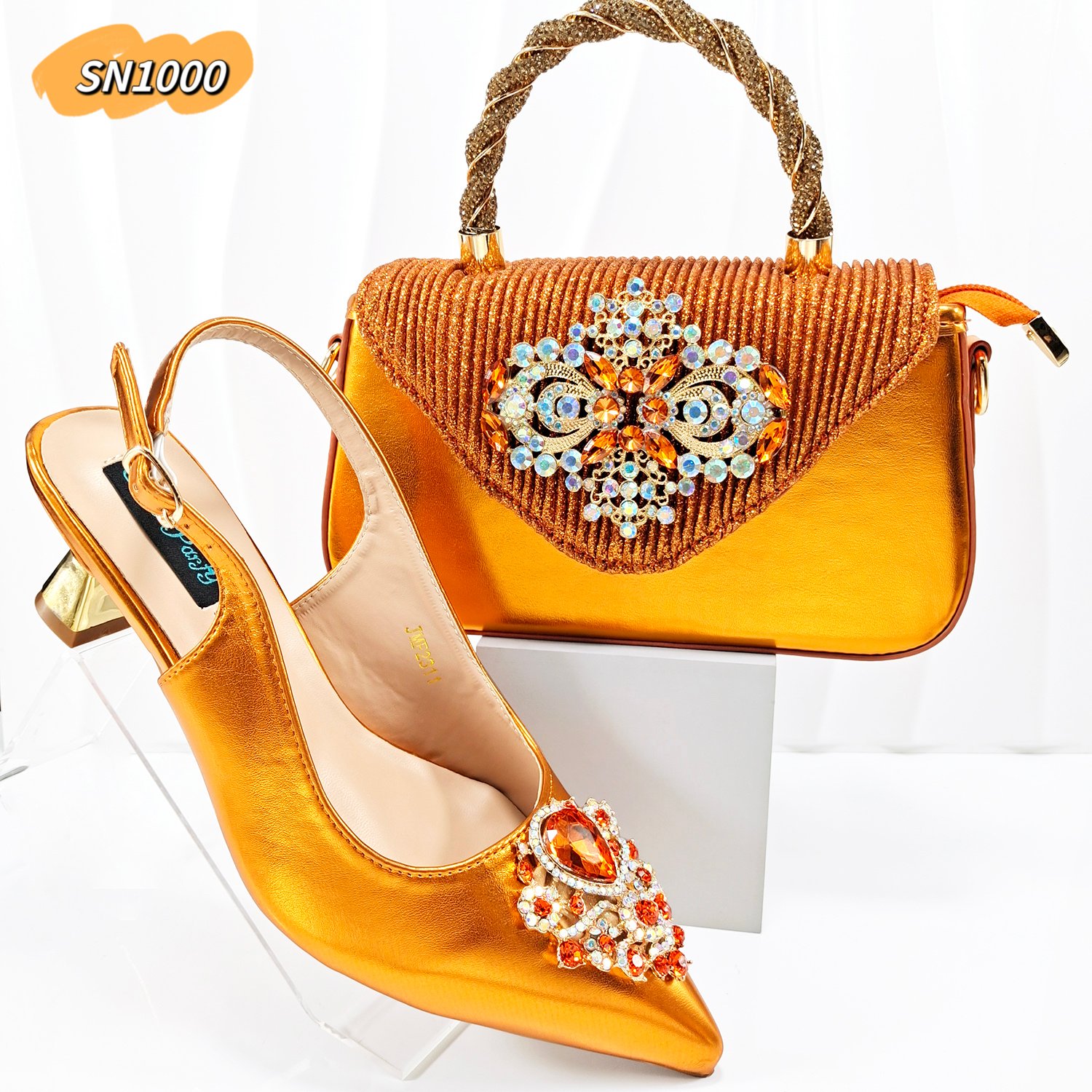 New Coming Multicolor Matching Italian Party Shoes And Bags Set To Matching Women China Factory