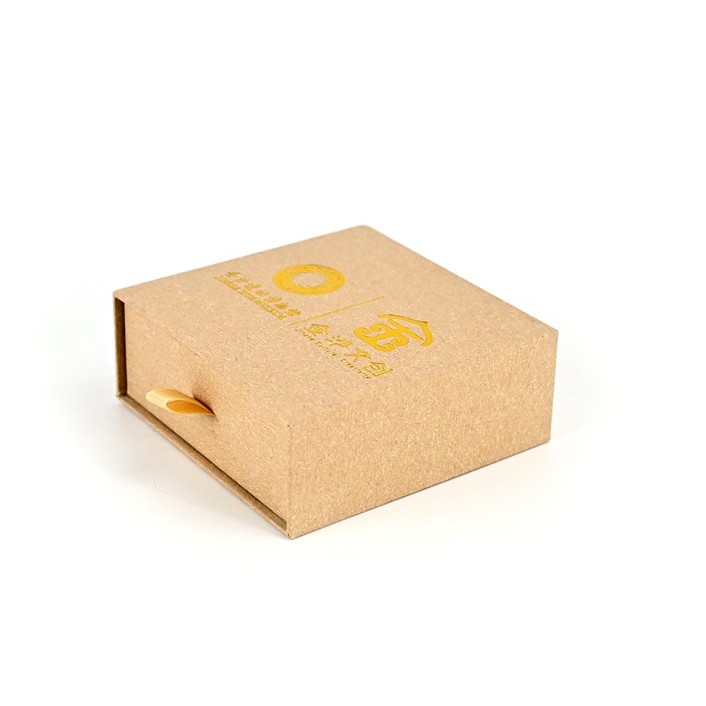 Kraft paper hot gold stationery souvenir paper bag paper box matching